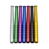 55mm 78mm colorful Baseball style Metal Cigarettes Smoking Tobacco Herb Pipes Aluminum One Hitter Pipe Snuff Snorter Cigarette