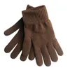 Gants sans doigts 400PAIRS / LOT hiver laine tricotée chaud femmes mode couleur unie épaissir mitaines élastiques