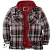 Wholesale Designer style shirt European and American autumn and winter thick cotton plaid long-sleeved loose hooded jacket jacket size S-5XL