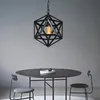 Lampade a sospensione soppalco Edison Cage Chandelier Retro Prolyhedron Home Soggiorno Camera da pranzo Light Biling Aiture Freet PA0361