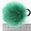 Lot de 10 pompons en fausse fourrure de lapin de 5 cm à 8 cm, bandes élastiques en caoutchouc, doux, faits à la main, chouchous, accessoires pour cheveux