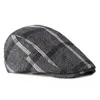 男性秋冬のカビーキャップPlaid Boina Hombre Gatsby Hats Unisexカジュアルフラットキャップ