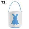 NEW Easter Gift Basket Jute Burlap Bucket Bunny Ears Egg Hunt Bucket Tote Bags For Kids Happy Decor Party Favor DD2680537