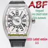 ABF Crazy Hour Vanguard V 45 CHR BR (eller) CZ02 Automatisk mekanisk Art Deco Arabisk Ring V45 Mens Watch Diamond Iced-Out Case Eternity-Watches