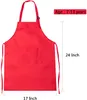 Children Front Pocket Bib Apron Kid Boys Girls Kitchen Child Craft Kids Painting Cooking Baby Pinafore