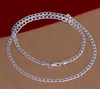 16-24inches silver jewelry Silver plated pretty cute fashion 6MM cuban necklaces men style necklace Mark