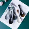 5Pic/set Home Ceramic Ceramic Table Tables Cooking Tablespoon Spoon Creative Retro 2022 Commerciale