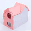 Ny Mini Small Hamster Nest Rabbit Hedgehog Pet Log Cabin Animal Sleeping House Supplies RRA10416