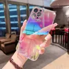 Rainbow Gradient Laser Aurora Couvre couvercle de PC dur caméléon transparent pour iPhone 13 12 Mini 11 Pro XR XS Max x 8 Plus Samsung S27873742