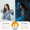 Andra klocktillbehör Vaknar ljus Sunrise Alarm Clock WiFi Smart 7 Colors SunRisesunset FM Radio Digital Nightlight för AL7822159