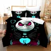 The Nightmare Before Christmas Set di biancheria da letto di bellezza zucca 3D Stampato Set copripiumino Cartoon Queen King Twin Dropshipping Personalizzato 210309