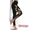 Kvinnor Butterfly Print Yoga Byxor Mode Trend High Waist Plus Storlek Elasticitet Sport Skinny Byxor Kvinna Casual Slim Fitness Sweatpants