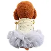 Kleding voor kleine s tule tutu rok lieveling prinses bruiloft lente zomer puppy kat chihuahua hond kanten jurk