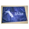 Sailor Boat Flags Dubbelsidiga 3 lager, 2 mässingsgrommets, hängande utomhusreklam 12x18 30x45cm, festivalhändelse