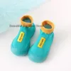 Första vandrare baby blandade färger unisex walker boys tjejer barn gummi mjuka sol golvskor stickade booties anti-slip socka