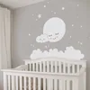 Luna stelle Adesivo Nube Nursery Wall Stickers Per bambini Camera Decal Nursery Wall Sticker ragazze vinile decorativo bambini T180838 210308