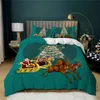 set di biancheria da letto letto matrimoniale tessili per la casa 2/3 pezzi set copripiumino babbo natale federa babbo natale/piumino 100% poliestere