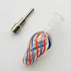 New Arrival Torch Style Glass Hand Spoon Pipe Smoking Rig Tobacco Burner 3inch Length 14mm Joint