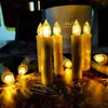 30st Julgran Stearinljus Flamless Battery Operated With Timer Remote Control Led Candle Time Halloween Dekoration 211222