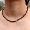 Chokers Noter 2021 Modny naszyjnik Mężczyźni Vintage drewno Wiking Hombre Minimalistyczny kamień naturalny Buddha dla niego227i