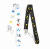 키 체인 10pcs 만화 일기 예보 달 별 목 스트랩 lanyards 배지 홀더 밧줄 펜던트 액세서리 작은 도매