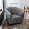 Geometrische Bar Counter Club Stoel Slipcover Stretch Fauteuil Covers Tub Sofa Spandex Single Seat Case voor Woonkamer 211116