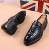 men fashion party nightclub wear genuine leather tassels shoes slip on driving shoe black tide breathable platform loafers mans