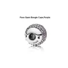 Interchangeable End Cap In 925 Sterling Silver Pave Open Bangle Caps Fit Original Accessories Q0531