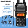Высокая мощность 8 Вт Baofeng UV-82 Walkie Talkie UV82 Dual Band VHF / UHF FM трансиверов 10 км Длинный ассортимент Охота на двоих ветчины CB Radio