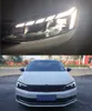 VW SAGITAR LEDダイナミックターンシグナルヘッドアセンブリハイビームアングルアイアクセサリーランプ2012-2018のカーヘッドライト