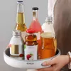 360 Rotating Spice Rack Organizer Seasoning Holder Kitchen Storage Tray Lazy Susans Home Supplies for Bathroom, Cabinets 211215