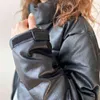 -20 Grad Frauen Winter PU Leder Parkas Mantel Solide Verdicken Super Warm Winddicht Wasserdichte jacken schnee mantel für weibliche 211215