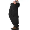Męskie spodnie Cargo Casual Multi Kieszenie Wojskowe Spodnie taktyczne Mężczyzna Znosić Luźne Proste Spodnie Długie Spodnie Plus Rozmiar 44 210616