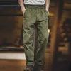 Maden Elastic Vintage Pants Mens Jumpsuit Cargo Work Pant Casual Overaller Sateen Classic Stright Brousers Bottoms 210707