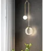 현대 미술 LED 골드 럭셔리 펜 던 트 램프 조명 사는 회의실 침실 침실 머리맡 막대 레스토랑 실내 천장 조명