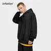 Inflacja 11 Kolory Wygodne Oversize Bluzy Mężczyźni Streetwear Cienki Kangur Kieszonkowy Super Miękki Blank Hoodie Unisex Bluza z kapturem 211014