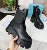 Luxury Ankle Martin Boots for Women Brushed Rois Real Leather Nylon with Removable Pouch Black Lady Outdoor Booties Shoes Australia Box