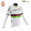 2021 New World Champion Cykling Kläder Quick Step Team Men Jersey Julian Alaphilippe Vinter Långärmad Vägcykel Uniform H1020