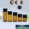 50 pcs 3ml / 5ml vidro Âmbar pequeno Óleo essencial aromaterapia garrafas marrom amostras de ensaio de ensaio recipientes recarregáveis ​​viagens