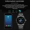 Fitness-Tracker aus Edelstahl Smartwatch mit Geschenkbox 2021 Smartwatches für Männer Blutdruck-/Herzfrequenzmesser-Armband