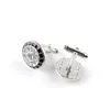 Moda Dżentelmen Diamond Cufflinks Okrągły garnitur Business Koszula Mankiet Links Przycisk dla Mężczyzn Moda Biżuteria Will and Sandy New