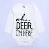 Clothes set Newborn Boy Baby Girl Printed Deer rompers + Pant + Hat 3pcs Outfits Set Christmas Baby Clothing Sets 0-24M