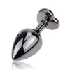 Sex Anal Toys Small Black Metal Heart Crystal Plug Booty Beads Jewelled Base Smooth Butt for Men Women Couples 1211