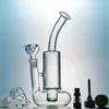 Le plus récent bangs en verre narguilés 18.8 Joint femelle avec capuchon en céramique sans clou Carb Tubes cou courbés Oil Dab Rigs Tornado Perc Pipes à eau