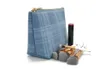 3 قطع أكياس مستحضرات التجميل المرأة بو المشدود يطبع سعة كبيرة الصلبة تخزين حقيبة مزيج اللون