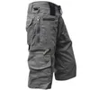 Men's Pants Men Cotton Loose Work Casual Safari Style Mens Military Cargo Shorts Army Tactical Joggers Short
