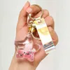 Sleutelhangers acryl pentagram waterdruppel ty kat drijvende fles olie sleutel hanger quicksand vloeibare creatieve ring