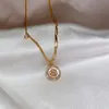 Camellia Pendant Clavicle Necklace Fashion Hip Hop Smycken Link Kedja Designer Halsband för män Kvinnor Present