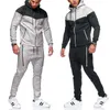 SiteWeie Men's Set Casual Sports Tracksuits Zip Up Sweatshirts and Sweatpants Trousers 2 Piece Suits Men Clothing G494 201128