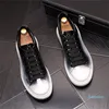 Klasyczne białe męskie sznurowane grube podeszwy obuwie wygodne skórzane tenisówki szkoła Walking Fashion Designer low-top Outdoor mokasyny X29